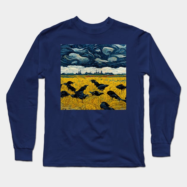 Illustrations inspired by Vincent van Gogh Long Sleeve T-Shirt by VISIONARTIST